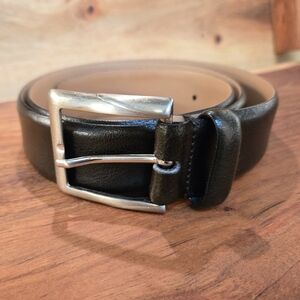 Trafalgar Black and Tan Leather Belt
